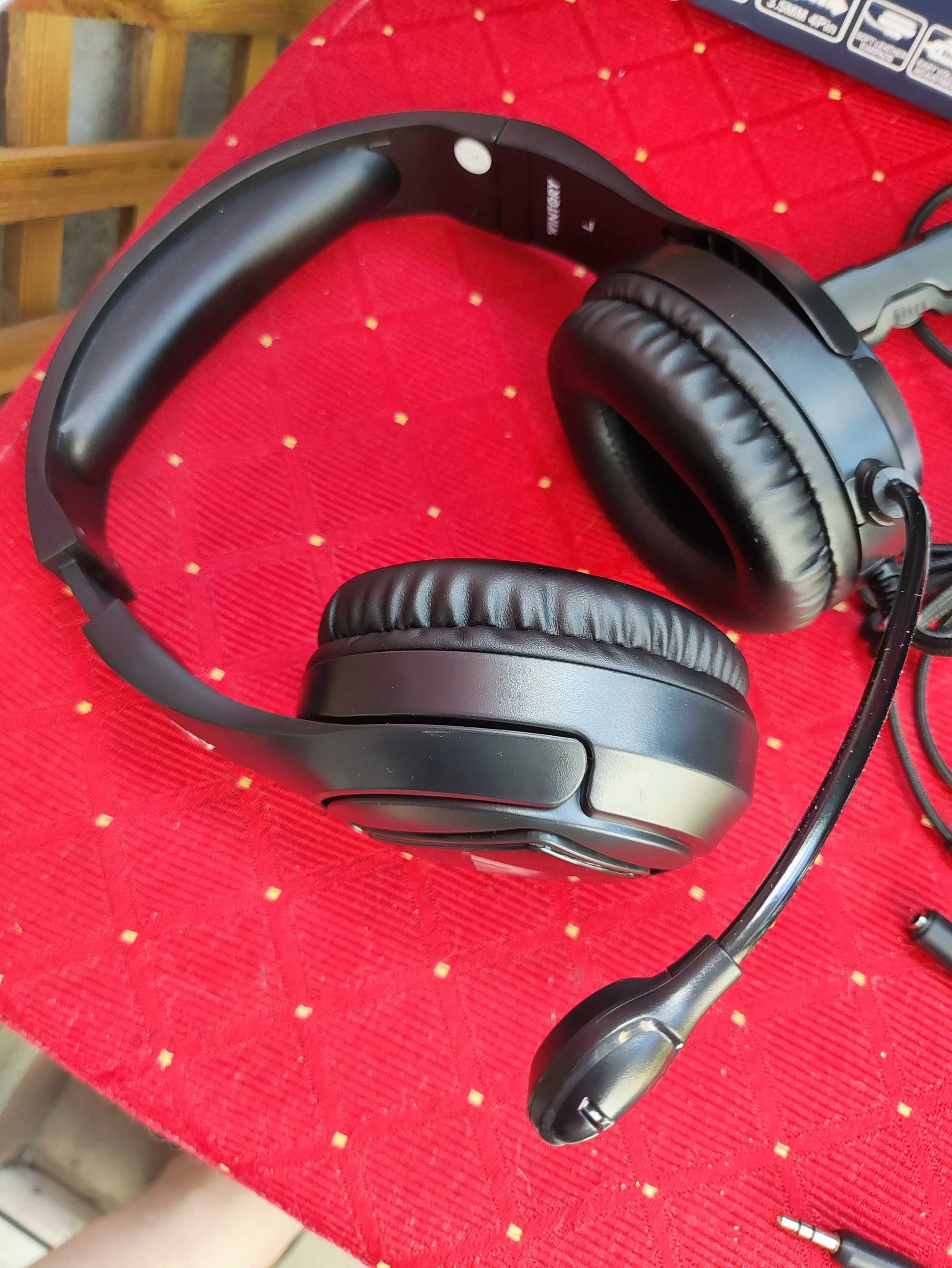 Słuchawki Gamingowe z Mikrofonem Nauszne Playstation 4 PS4 PS3 Headset