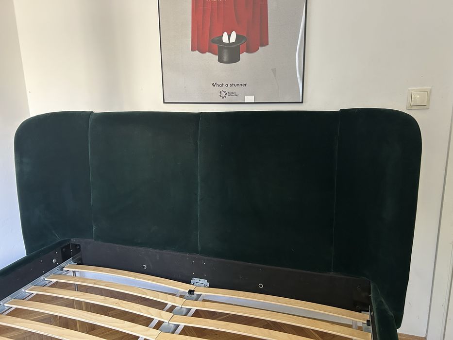 Łóżko Tufjord Ikea 160x200 butelkowa zieleń