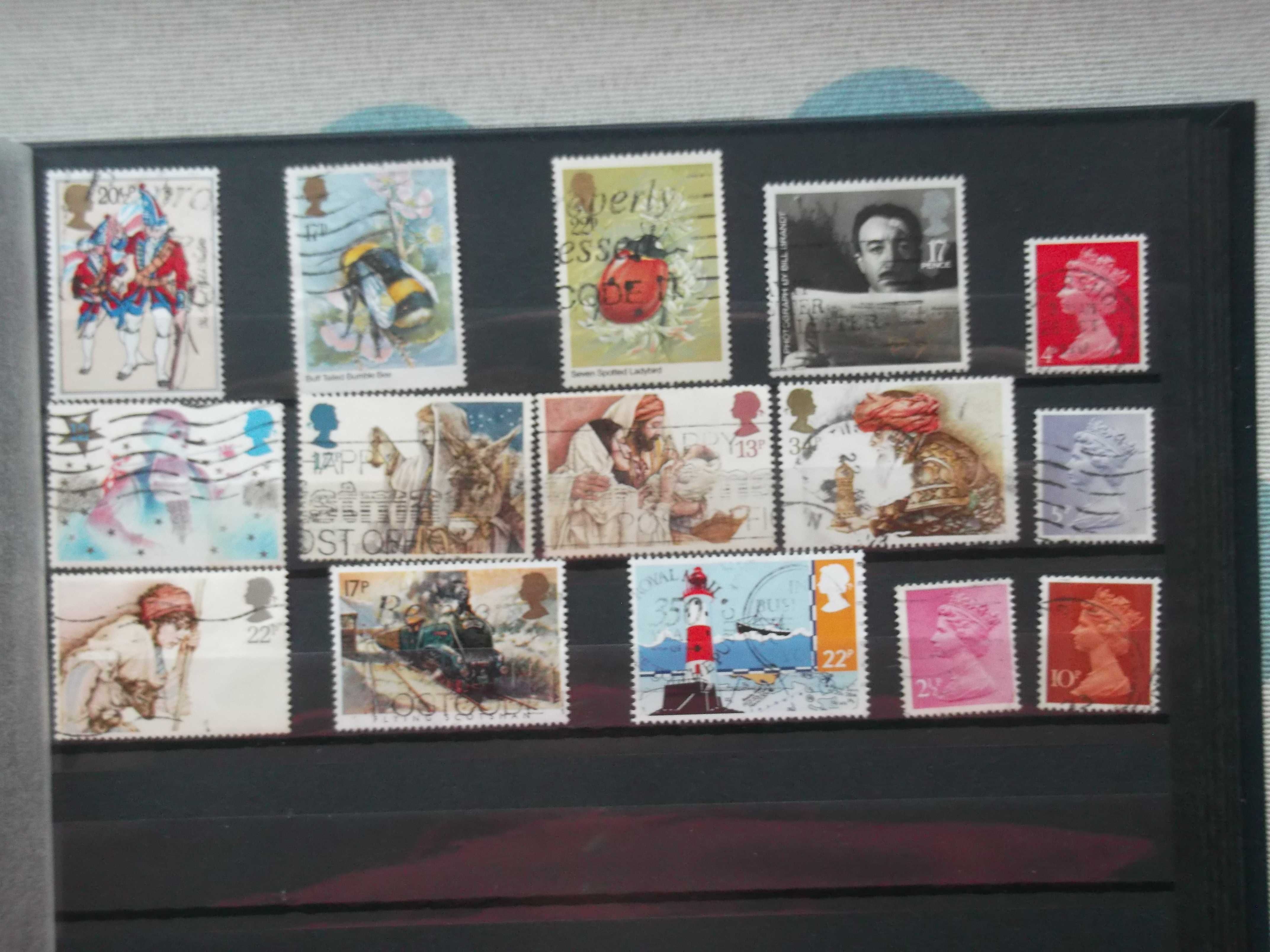 100 selos usados da Inglaterra