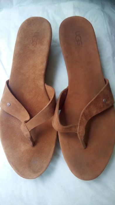 UGG кожаные шлепанцы шлепки 27см