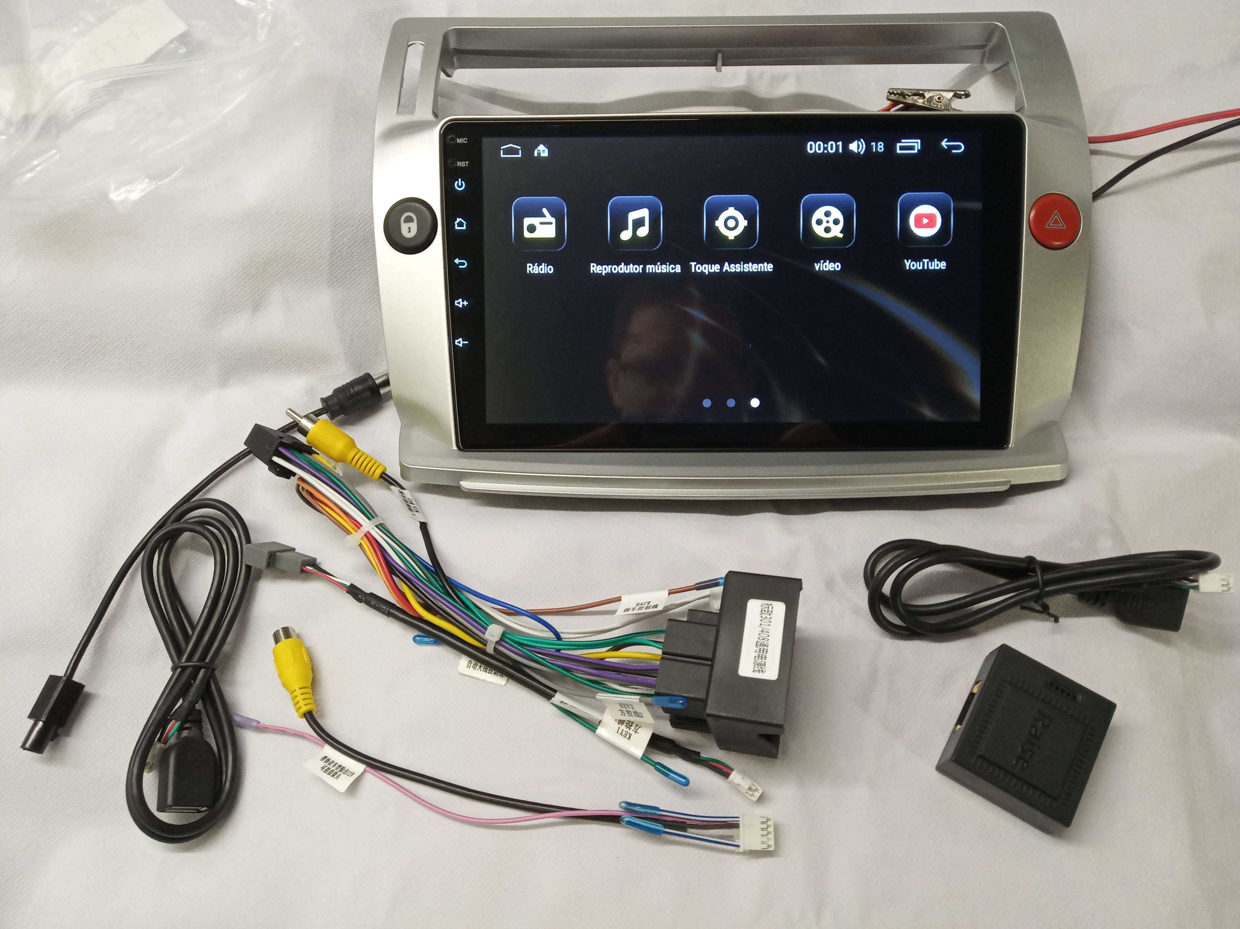 Rádio Citroen C4 - Android 11 – 2 DIN GPS WIFI - Novo Garantia