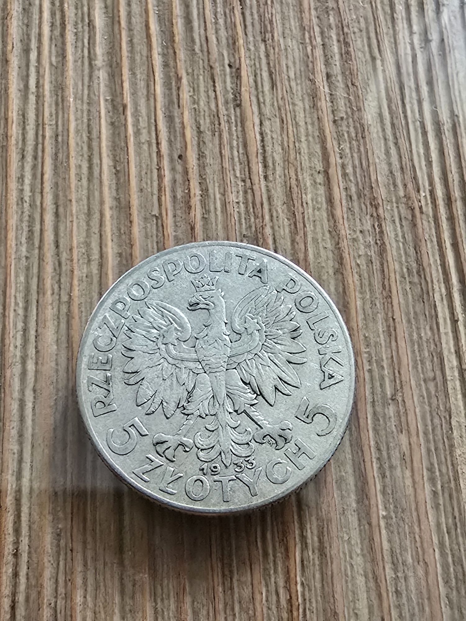 5zł 1933r głowa kobiety/ Jadwiga Ag