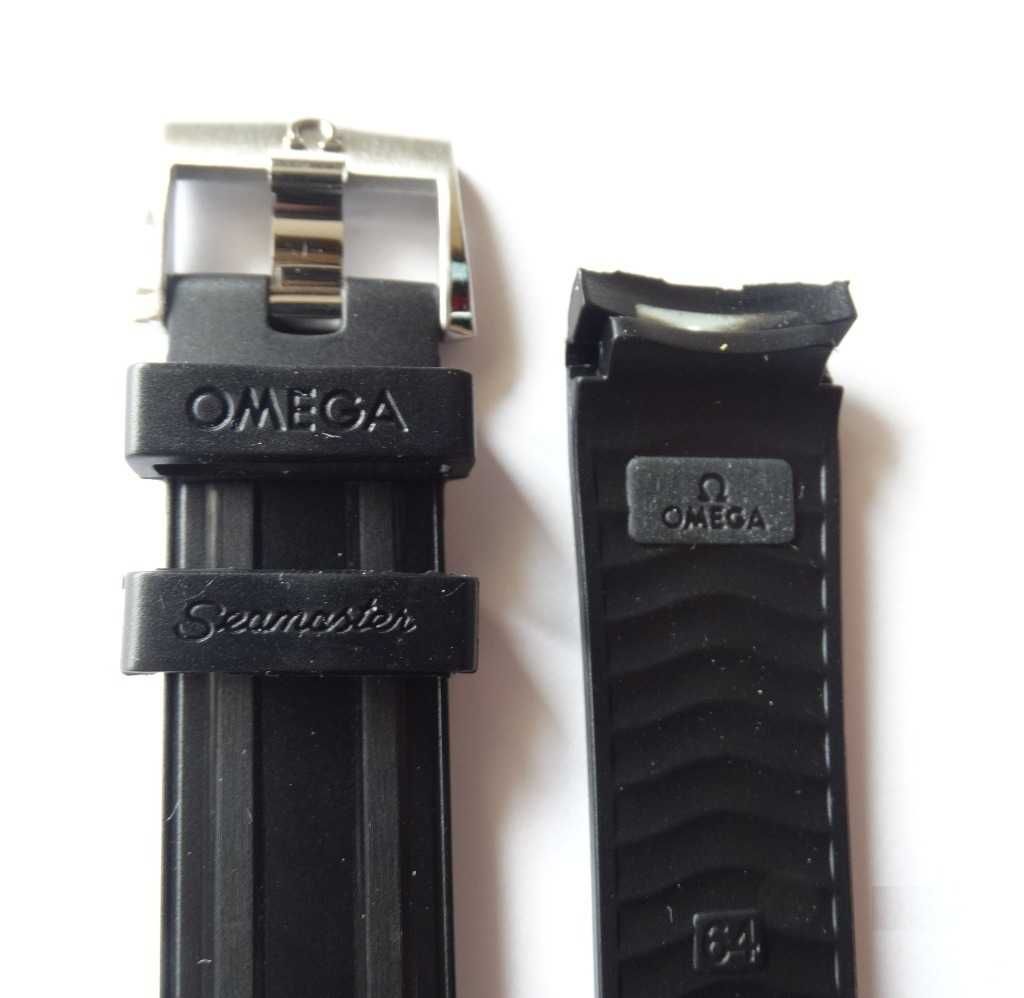Pasek silikonowy gumowy 20mm do zegarka Omega Seamaster czarny klamra
