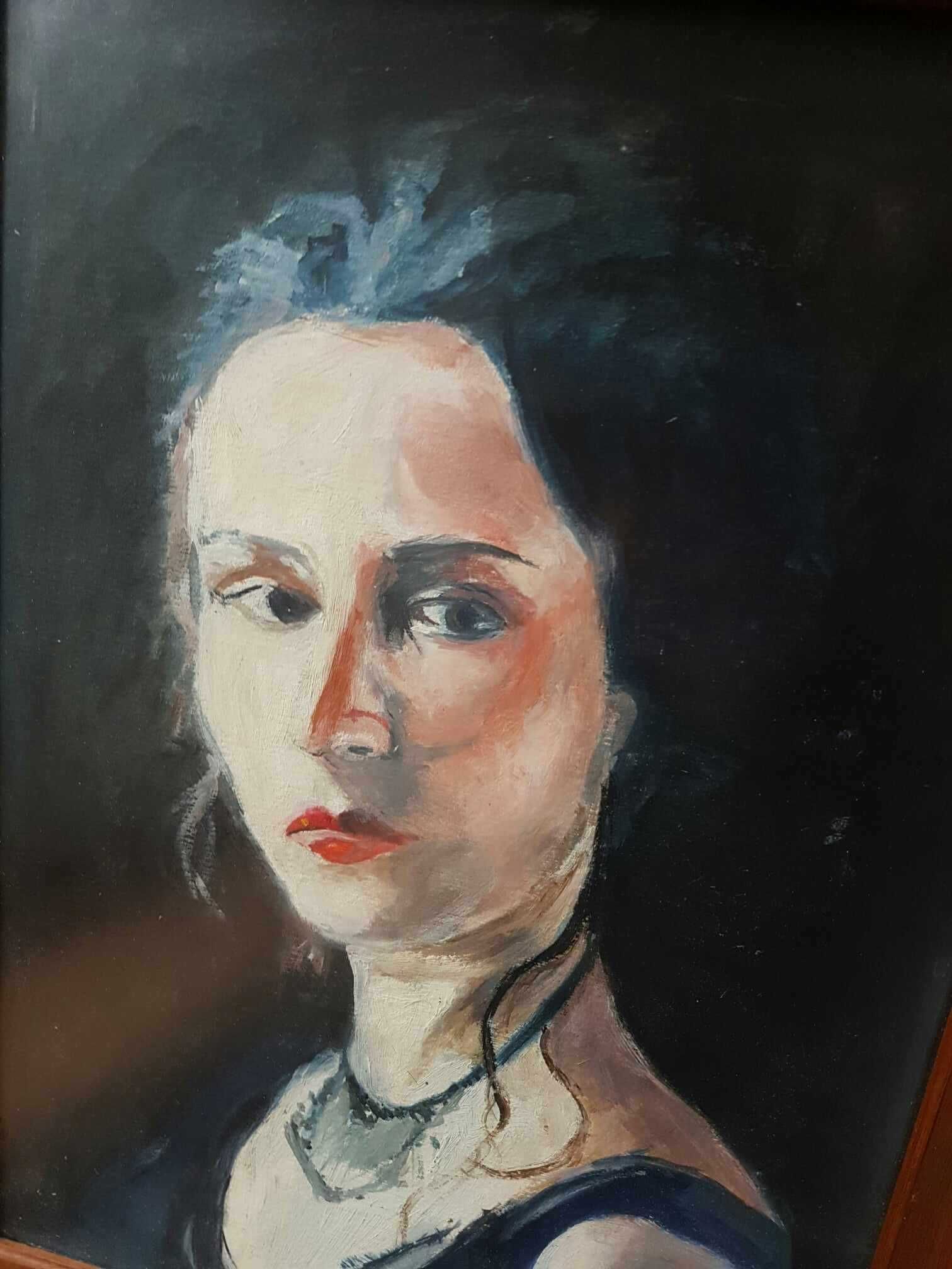 Obraz reprodukcja "Portret Kobiety - Kora" w ramie za szybą 35x47cm