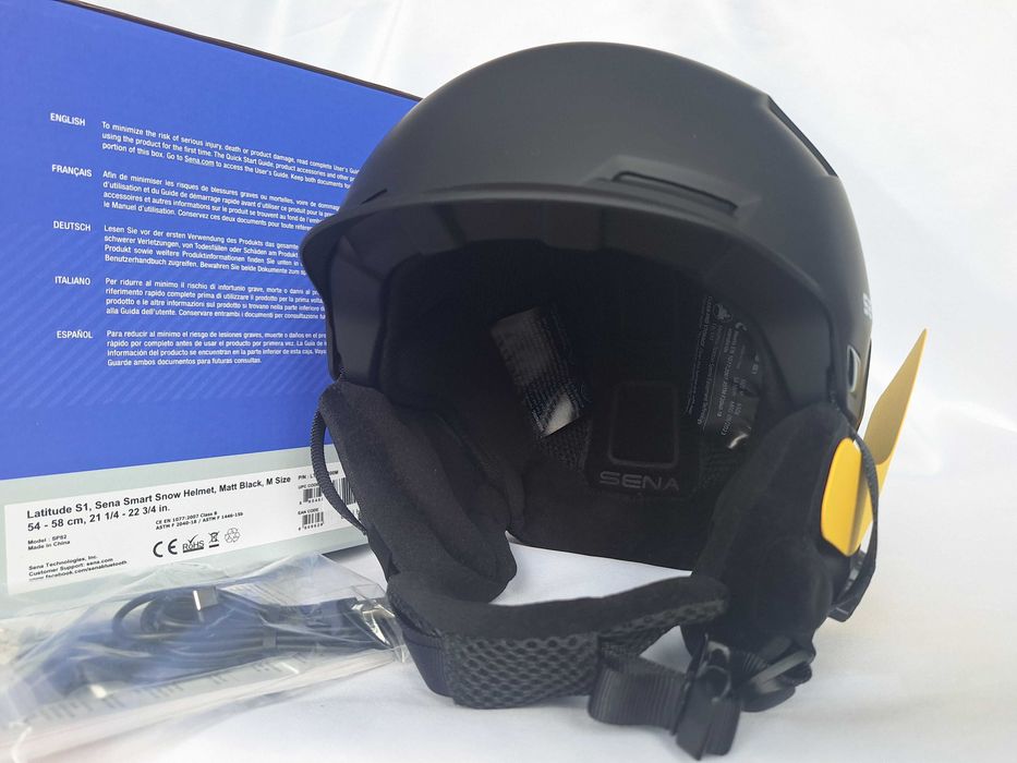 Kask Narciarski Sena Smart Latitude S1 Matt Black M 54-58cm Interkom