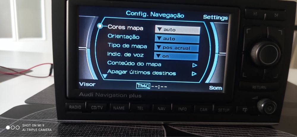 So hoje Rádio RNS-E para  Audi A4 B6/b7 com Bluetooth