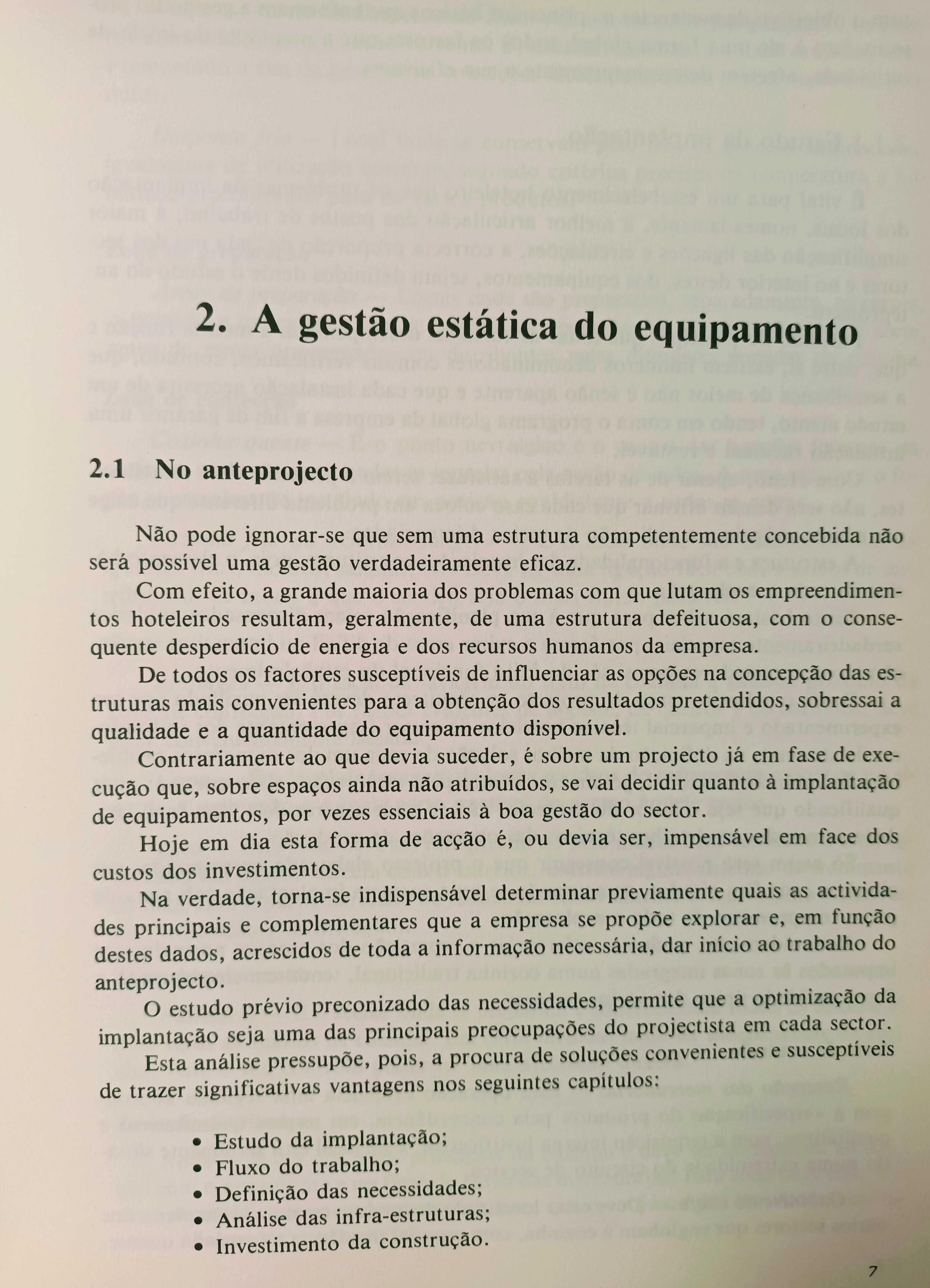 GESTÃO HOTELEIRA, Eng. Alimentar e Manut. - J. F. Travassos - Pag. 129