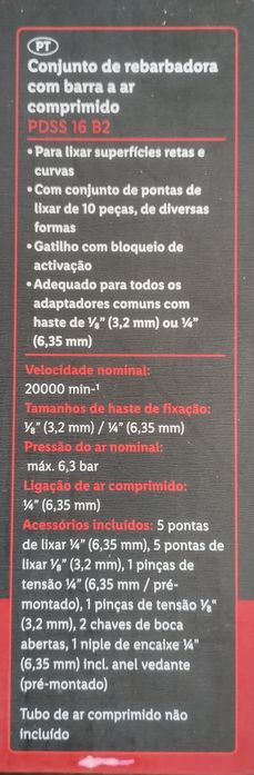 Saguim/rebarbadora a ar comprimido Parkside