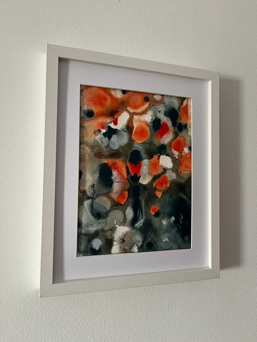 Pintura abstrata em acrílico