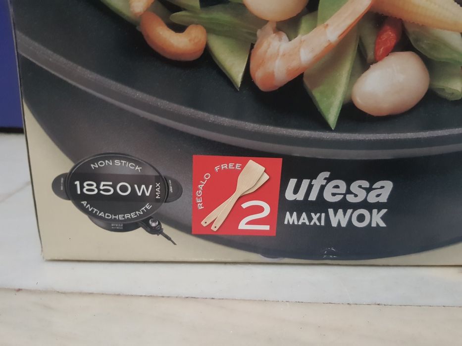 WOK Elétrico Anti-Aderente UFESA - Novo. A estrear