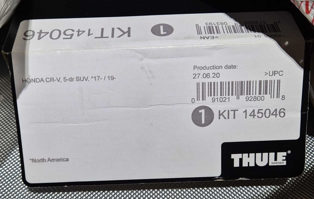 Thule kit 145046 HondaCRV 17-/19- do stóp Thule Evo Clamp 710500