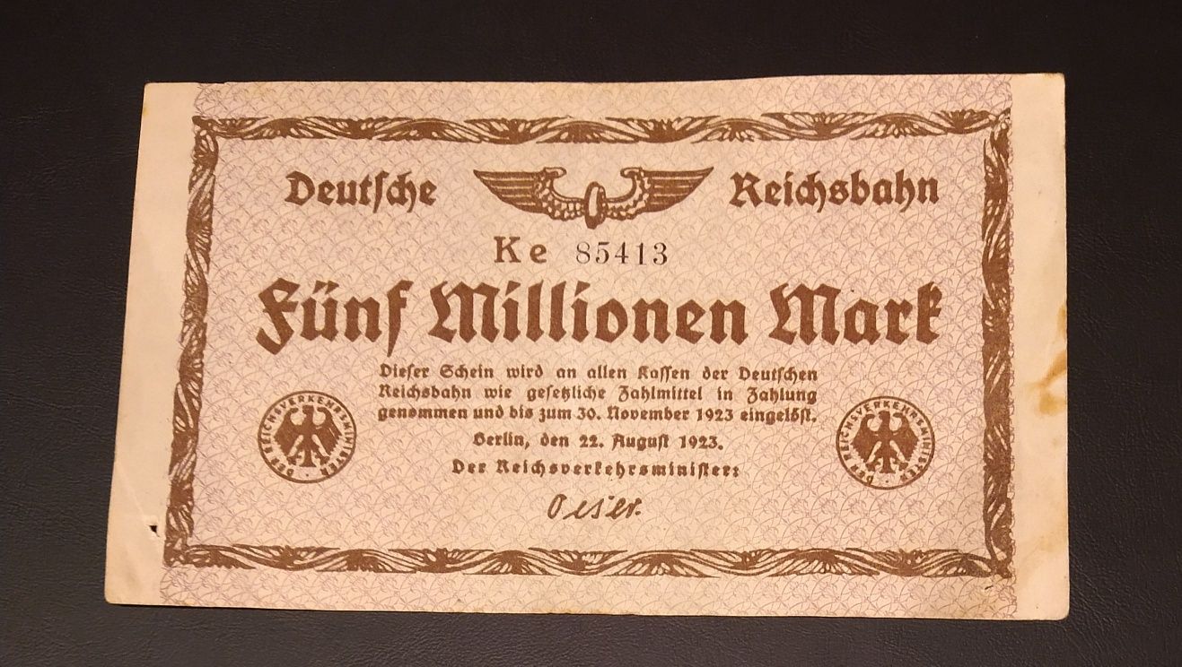 banknot 5 mln marek , 1923 , Niemcy