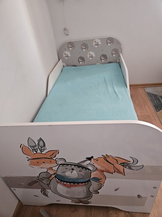 Łóżko dziecięce 140x70+materac lateksowy