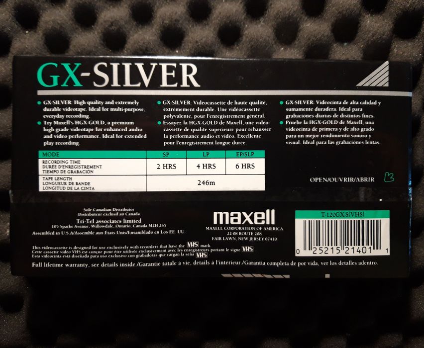 Maxell GX-Silver T-120 (VHS, Video, Kaseta, 1998?, FOLIA)