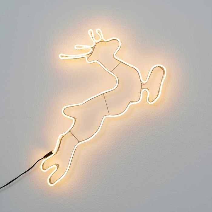 Do Zawieszenia Na Okno Świąteczna LED Świecąca Neon Ozdoba Renifer 70c