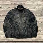 Кожаная куртка Roy Robson Dark Blue Lamb Nappa Cafe Racer Jacket