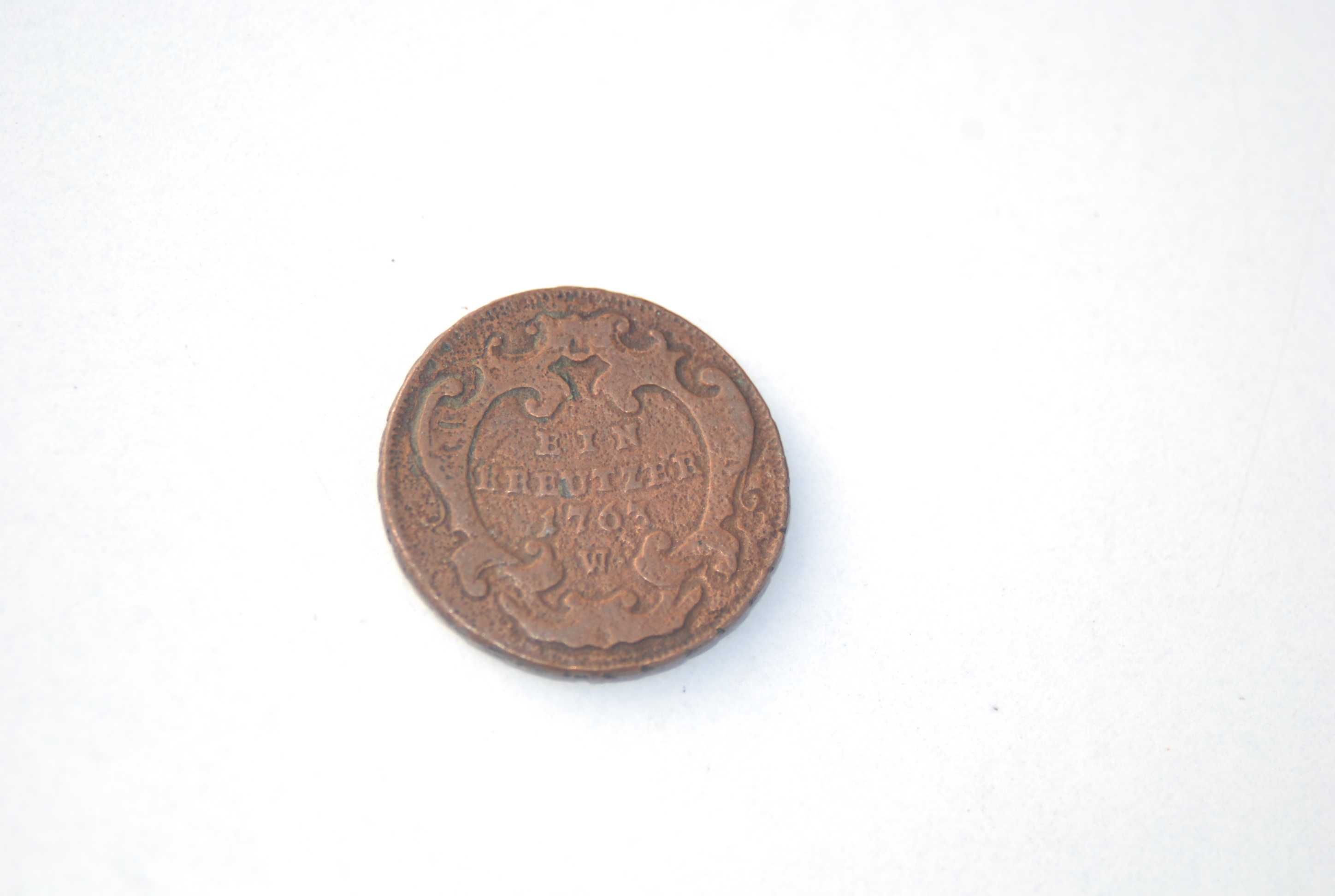 Stara moneta 1 krajcar Austria 1763 unikat antyk kolekcjonerski