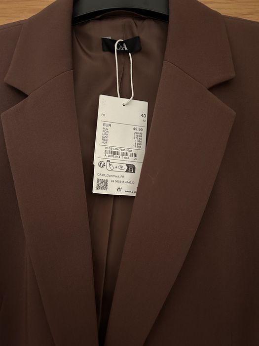 Blazer Chocolate cintado C&A NOVO - 40