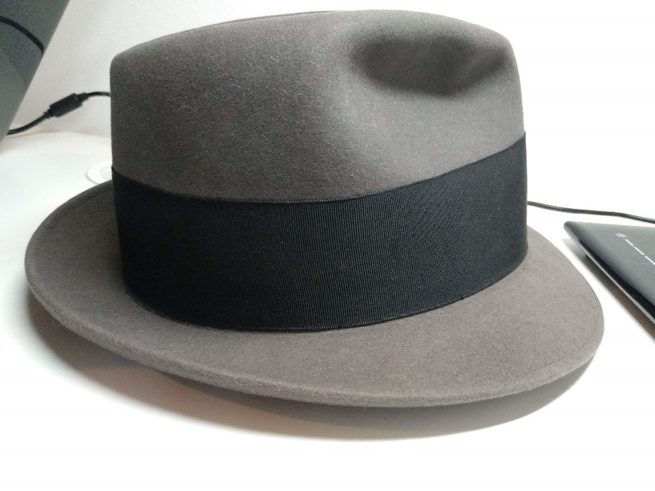 Vintage Chapéu Fedora Knox Fifth Av. tamanho 6 7/8 (56cm) - impecável