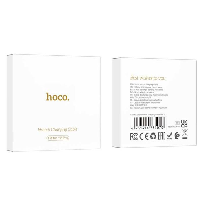 HOCO kabel do ładowania smartwatcha Y2 Pro 0,59 m czarny
