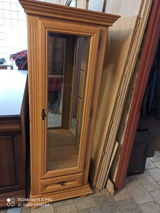 Witryna witrynka gablota drewniana dębowa jasna stan bdb FV DOWÓZ