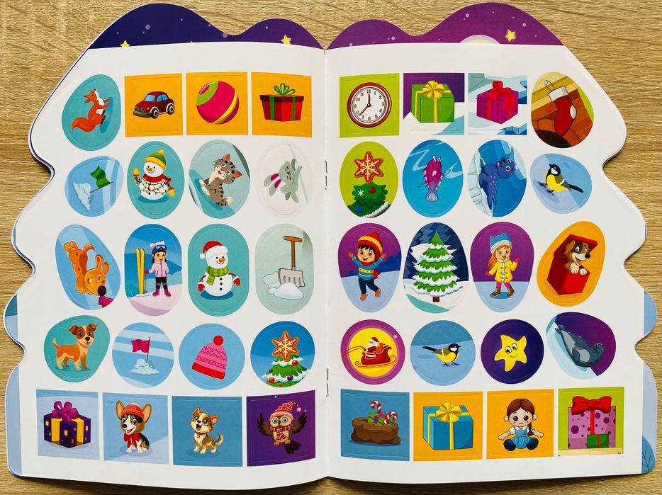 Дитяча книжечка Зима з наліпками, Ялинка для малят