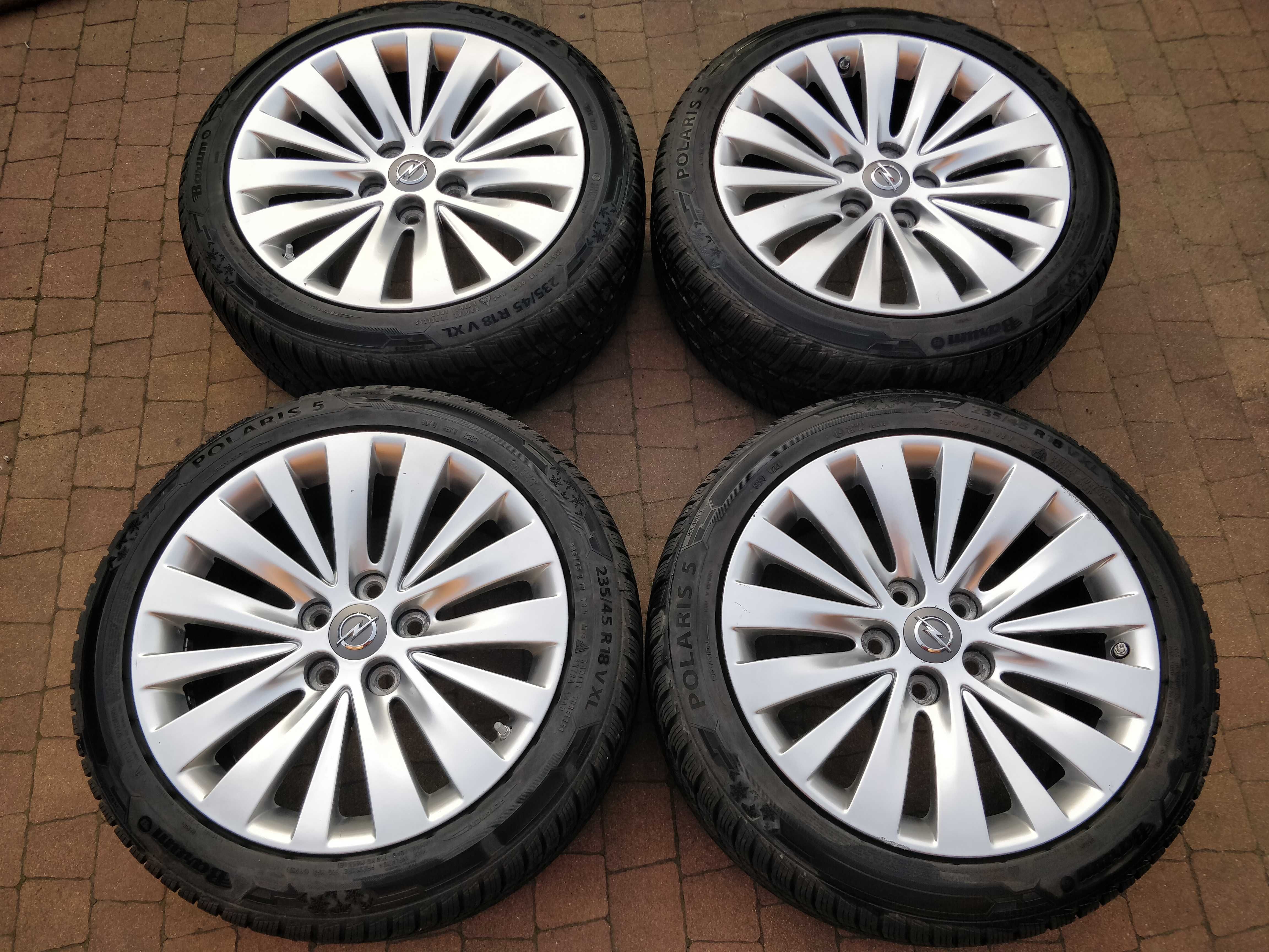 3468. Koła zimowe Opel Insignia A 5x120 235/45/18 9mm 2023r jak nowe