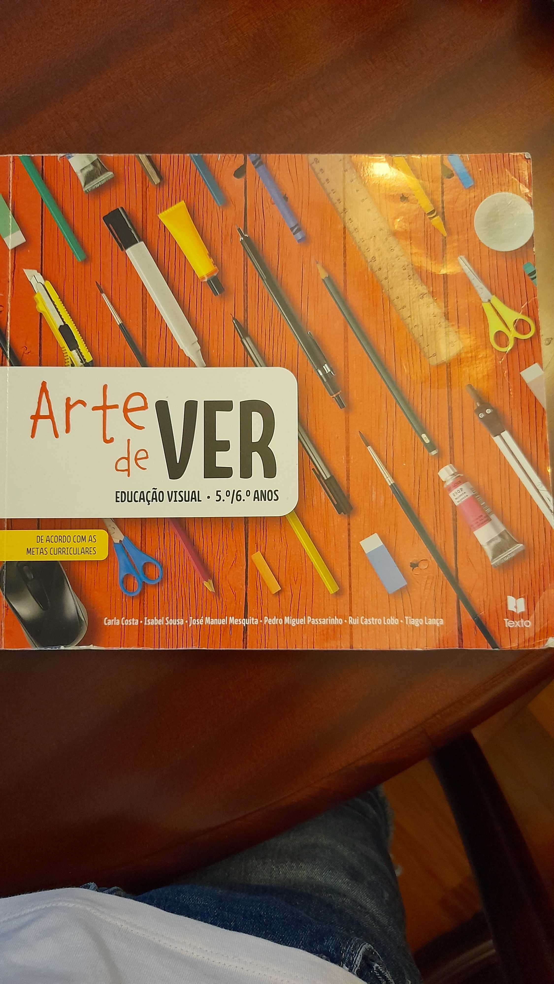 Livro escolar de 5.° e 6.° ano de educação visual - "Arte de Ver"