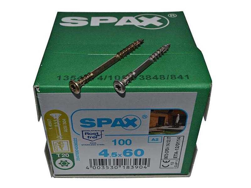Wkręty do tarasów, elewacji marki SPAX 4,5 x 60 , 100 sztuk