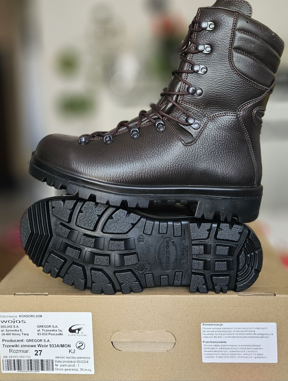 Buty wojskowe zimowe 27 41.5r 933a/mon Wojas/Gregor