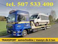 Pomoc Drogowa Autolaweta Transport samochodów  maszyn rolniczych budow