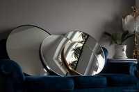 Okrągłe lustro loft lustro w aluminiowej ramie 60, 70, 80, 90, 100 cm
