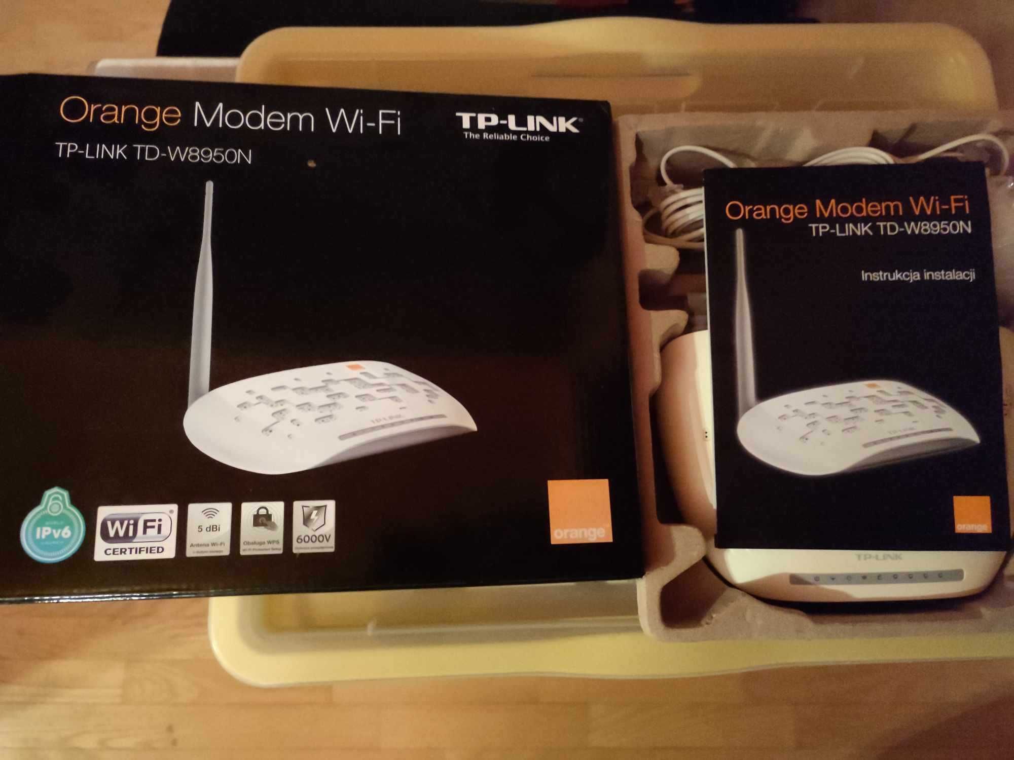 Orange Modem Router Wi-fi Tp-Link kompletny