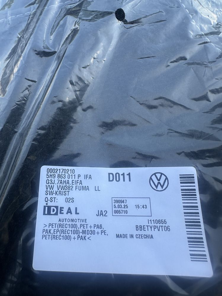 Коврики vw golf 8,2020-2025рік