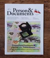 "Person & Documents" 5 + banknot "żubry" + znak wodny + znaczek