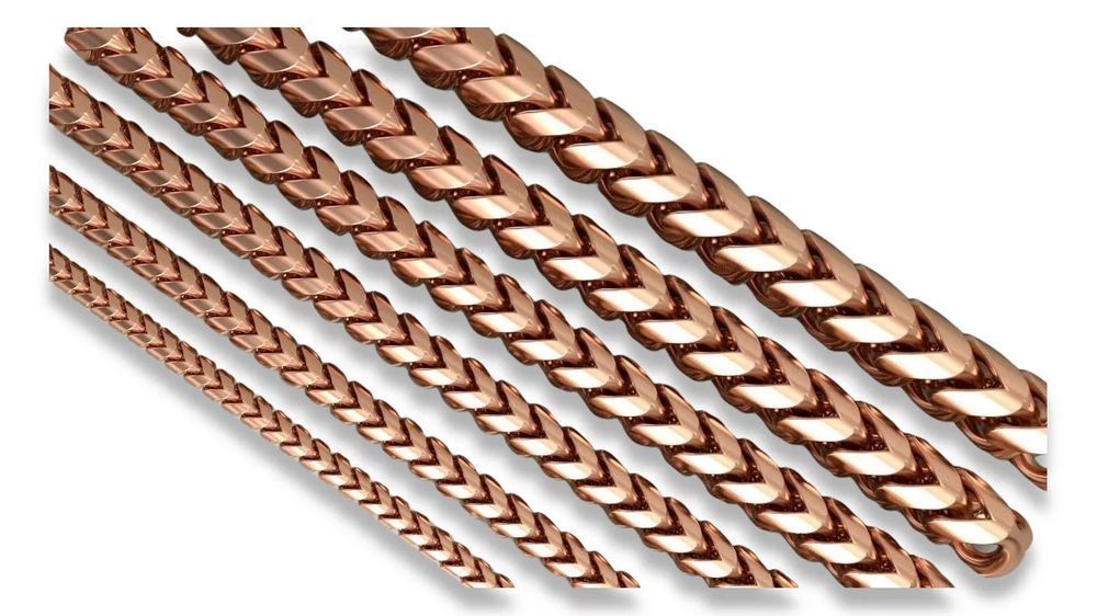 Łańcuszek z żółtego białego różowego złota 585 14k Gdańsk