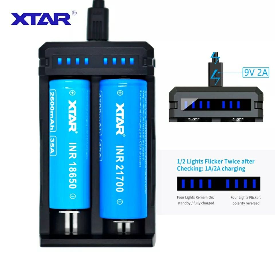 Зарядное устройство XTAR SC2 для литий-ионных аккумуляторов
