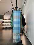 Шарф Acne Studios Checked Wool Fringe Scarf Pastel Blue/Beige