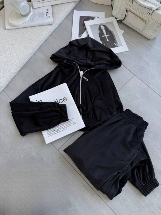 Велюровый костюм женский спортивный штаны топ кофта zara el milas