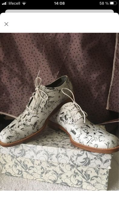 Оригинальные брогги из натуральной кожи julien david большого размера