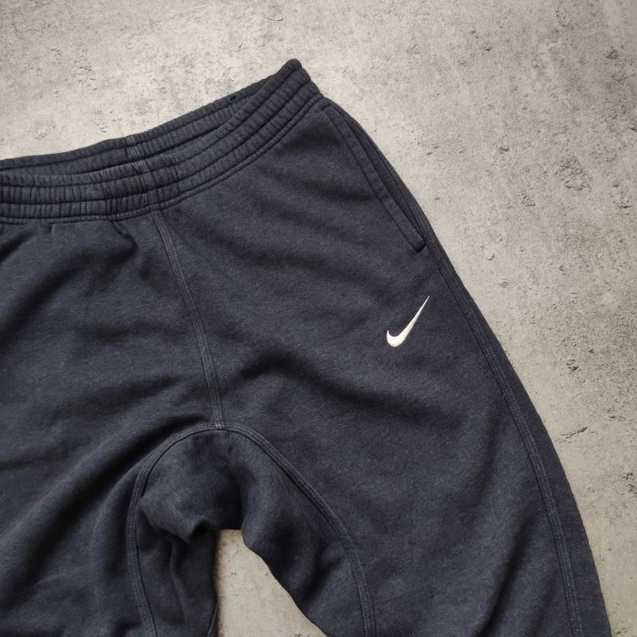 MĘSKIE Spodnie Dresowe Granatowe Bawełna Logo Haft Joggery Sport Nike