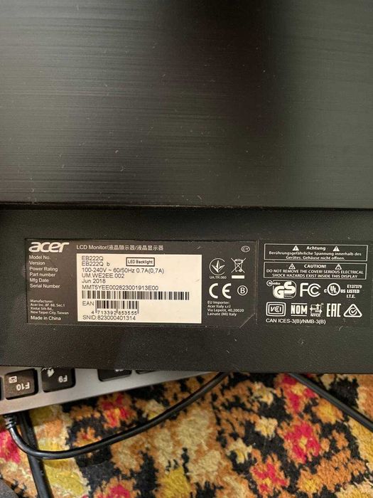 Ігровий ПК i5-10400F / GTX 1660 Ti / 16 ГБ / Монітор Acer 22″