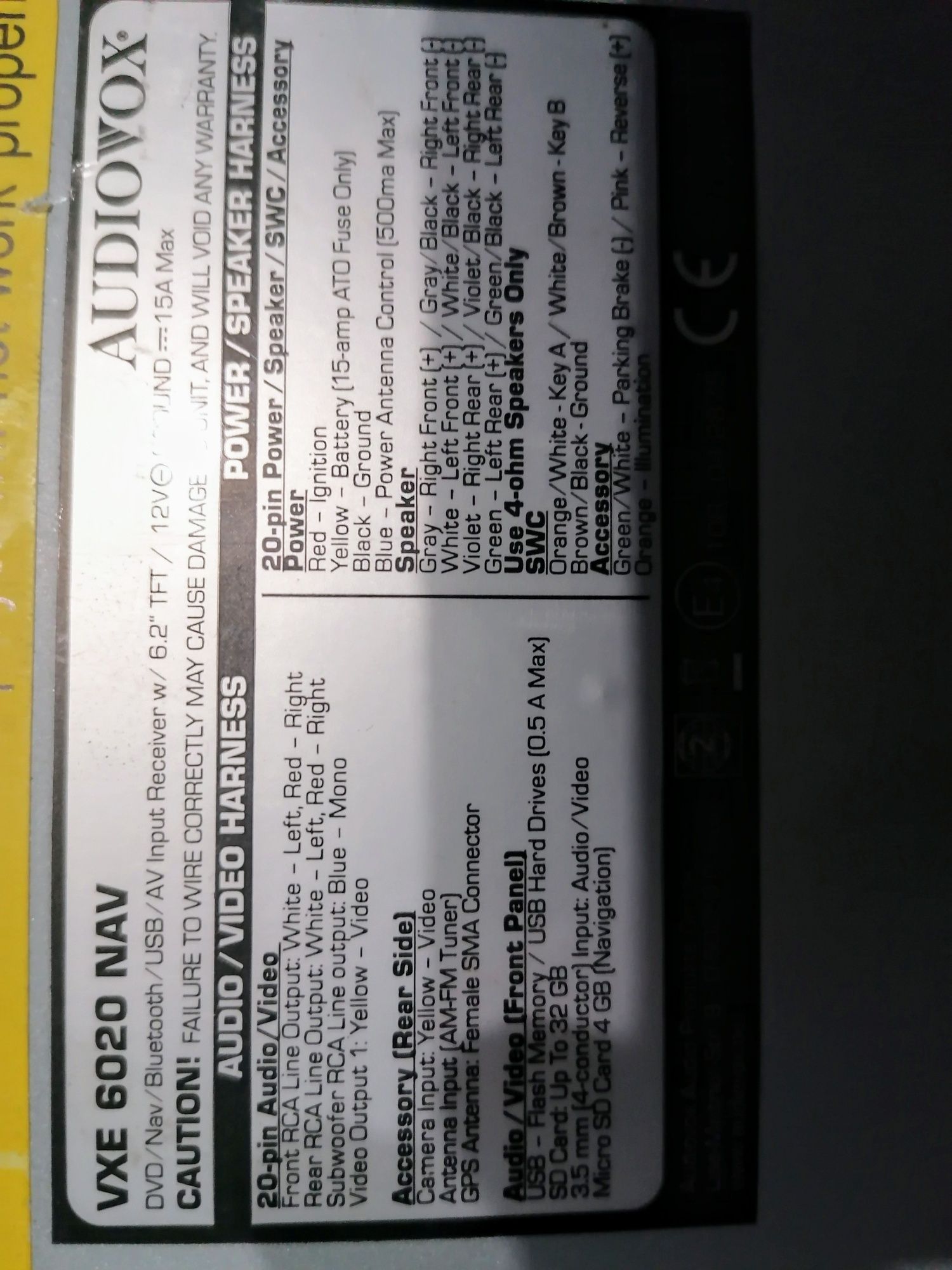 Radio Audiovox 6020 NAV