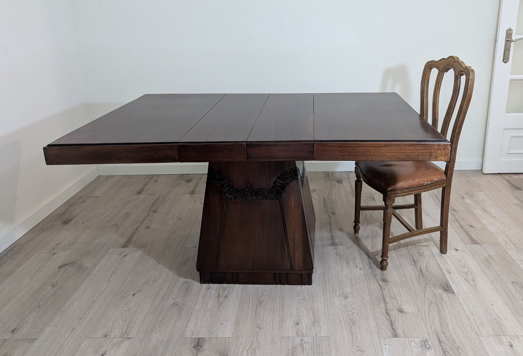 Mesa extensível madeira maciça antiga