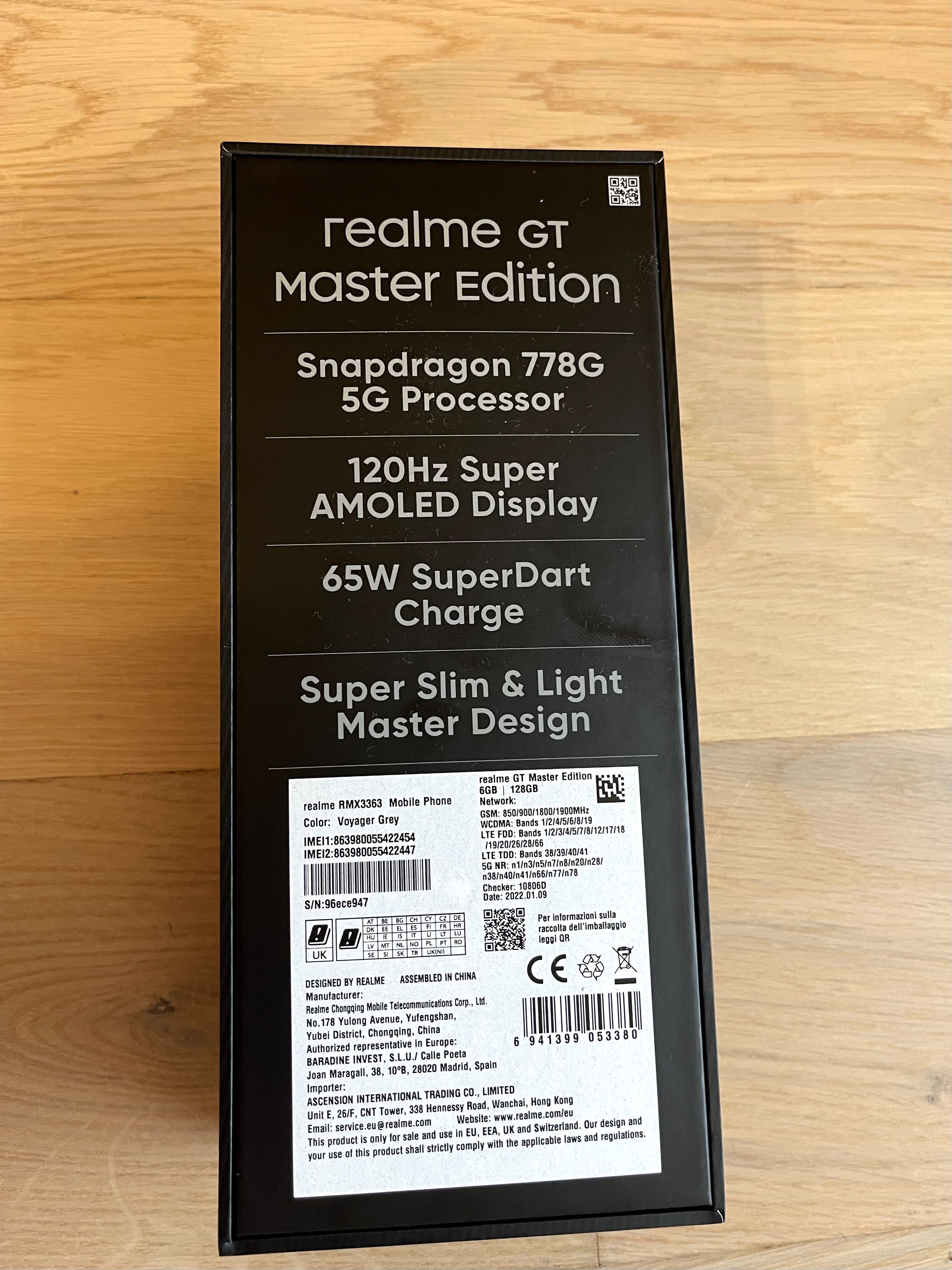 Smartfon REALME GT Master Edition 6/128GB 5G 6.43" 120Hz Szary