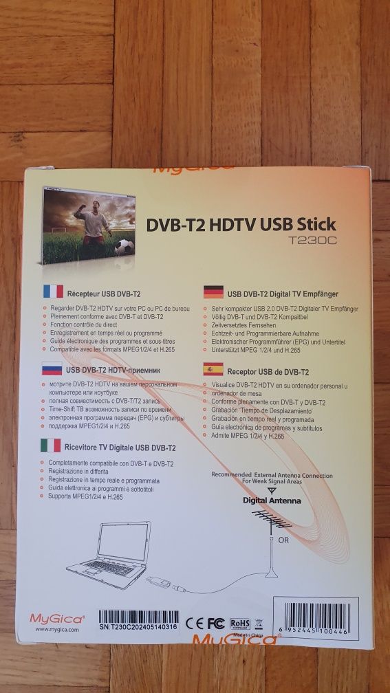 Geniatech Mygica T230C tuner DVB T2 USB Stick do komputerów laptopów