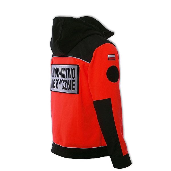 Polar ratowniczy North-Wind PRM-23 FLUO z kapturem oraz kompletem embl