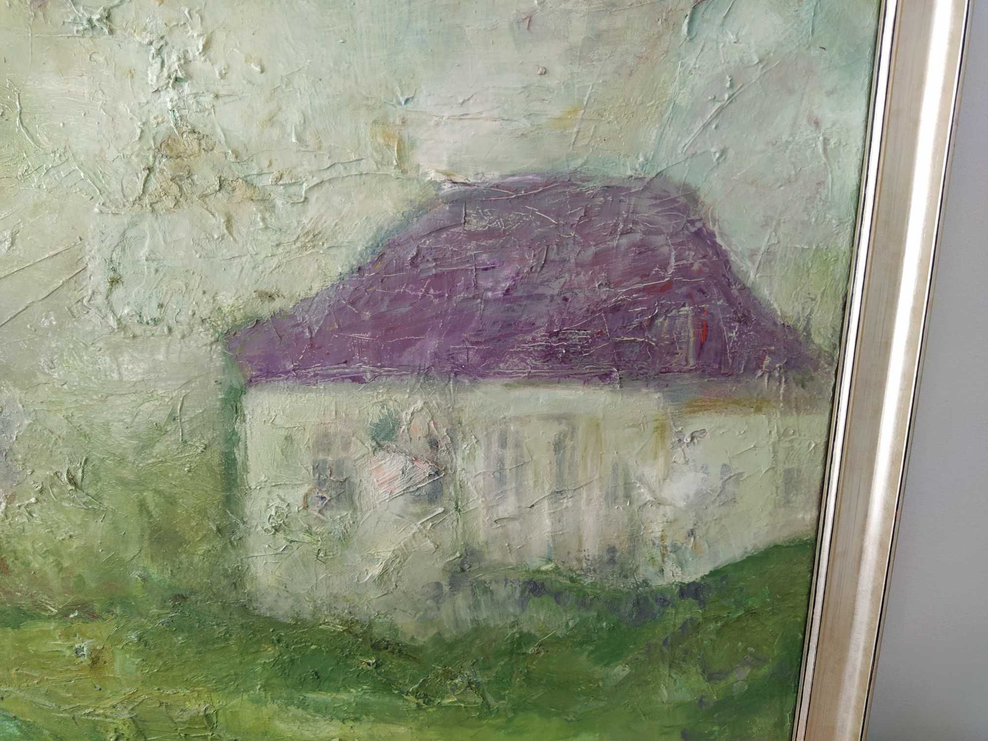 Obraz olejny pejzaż Dworek artysta Farque Nagiec