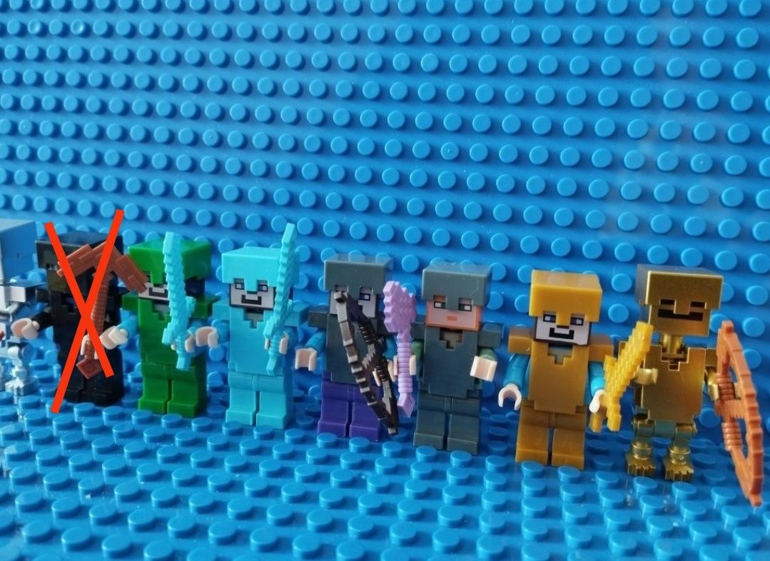 Minifigurki kompatybilne z Lego Minecraft rycerz szkielet