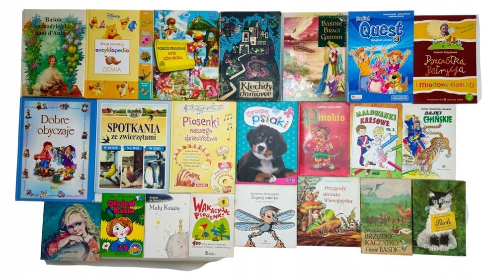 23x Książki dla dzieci klechdy domowe baśnie braci Grimm Urocze